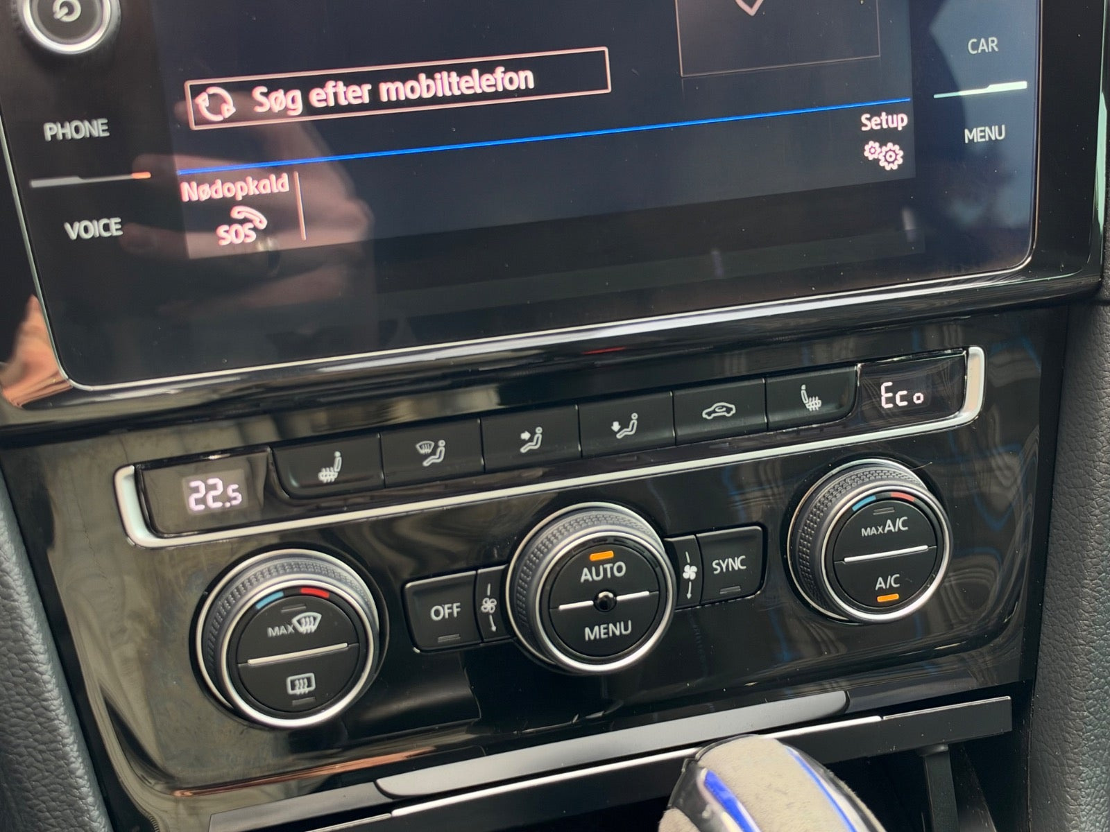 Blå VW Golf VII fra 2020