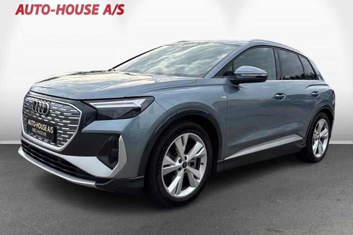 Blå Audi Q4 e-tron fra 2024