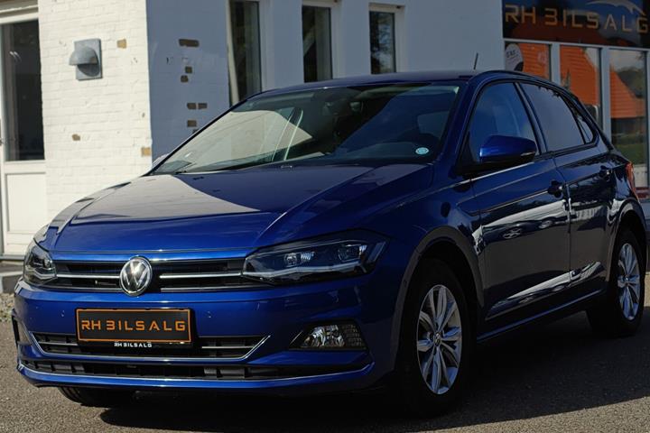Blå VW Polo fra 2018