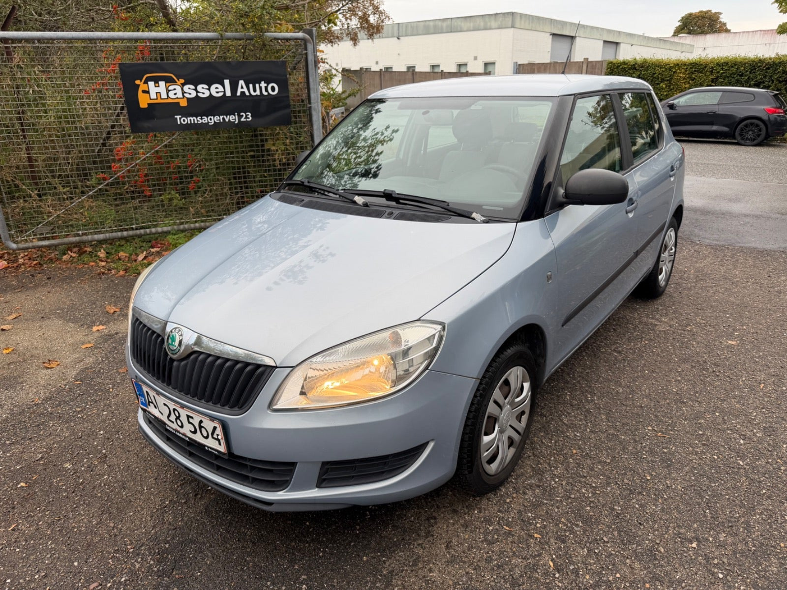 Grøn Skoda Fabia fra 2011