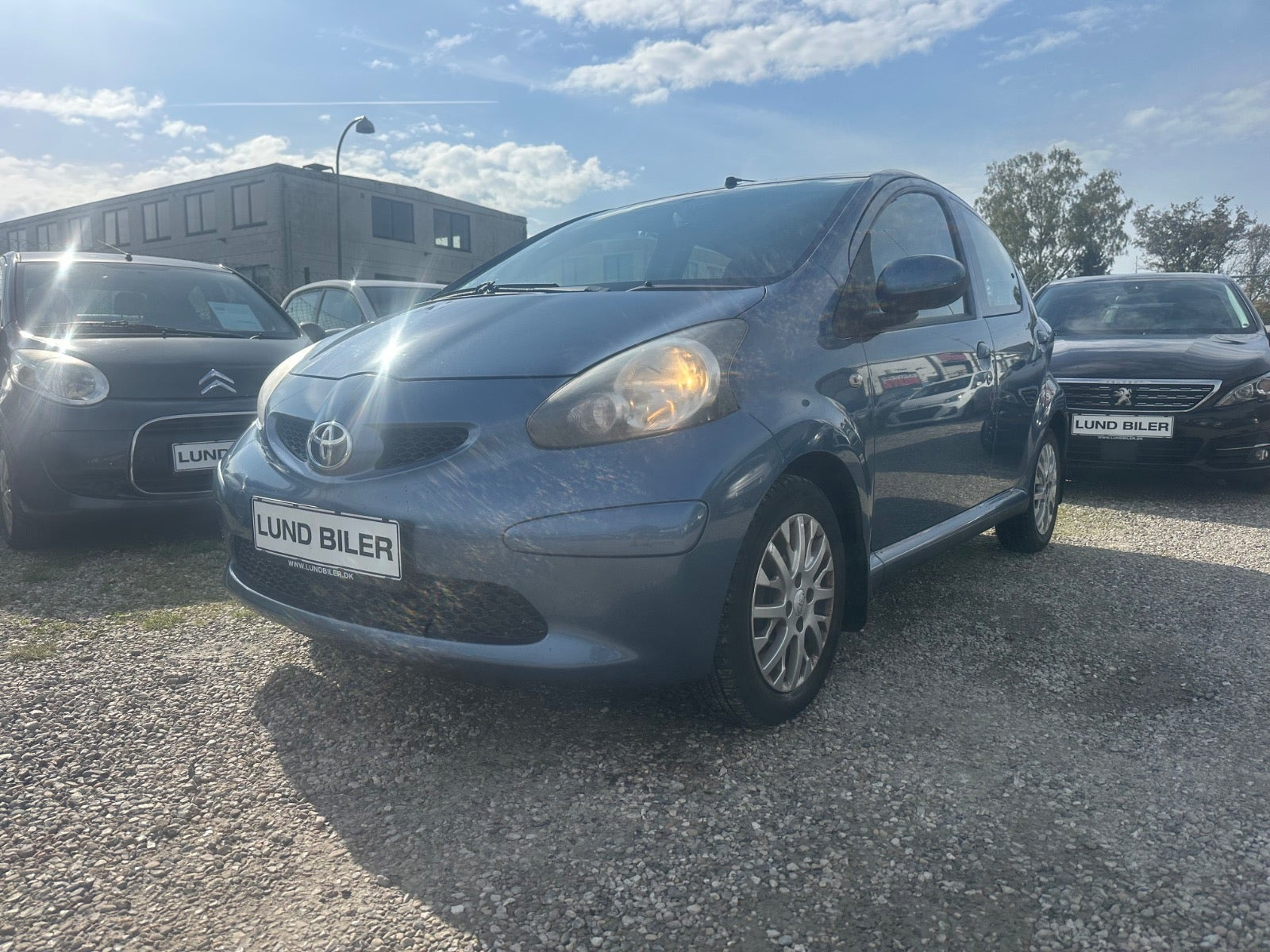 Blå Toyota Aygo fra 2008