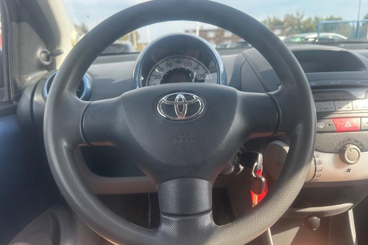 Blå Toyota Aygo fra 2008