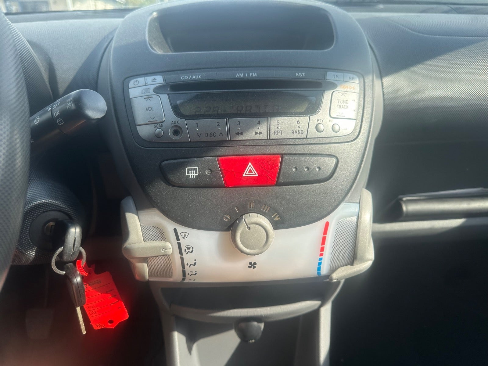 Blå Toyota Aygo fra 2008