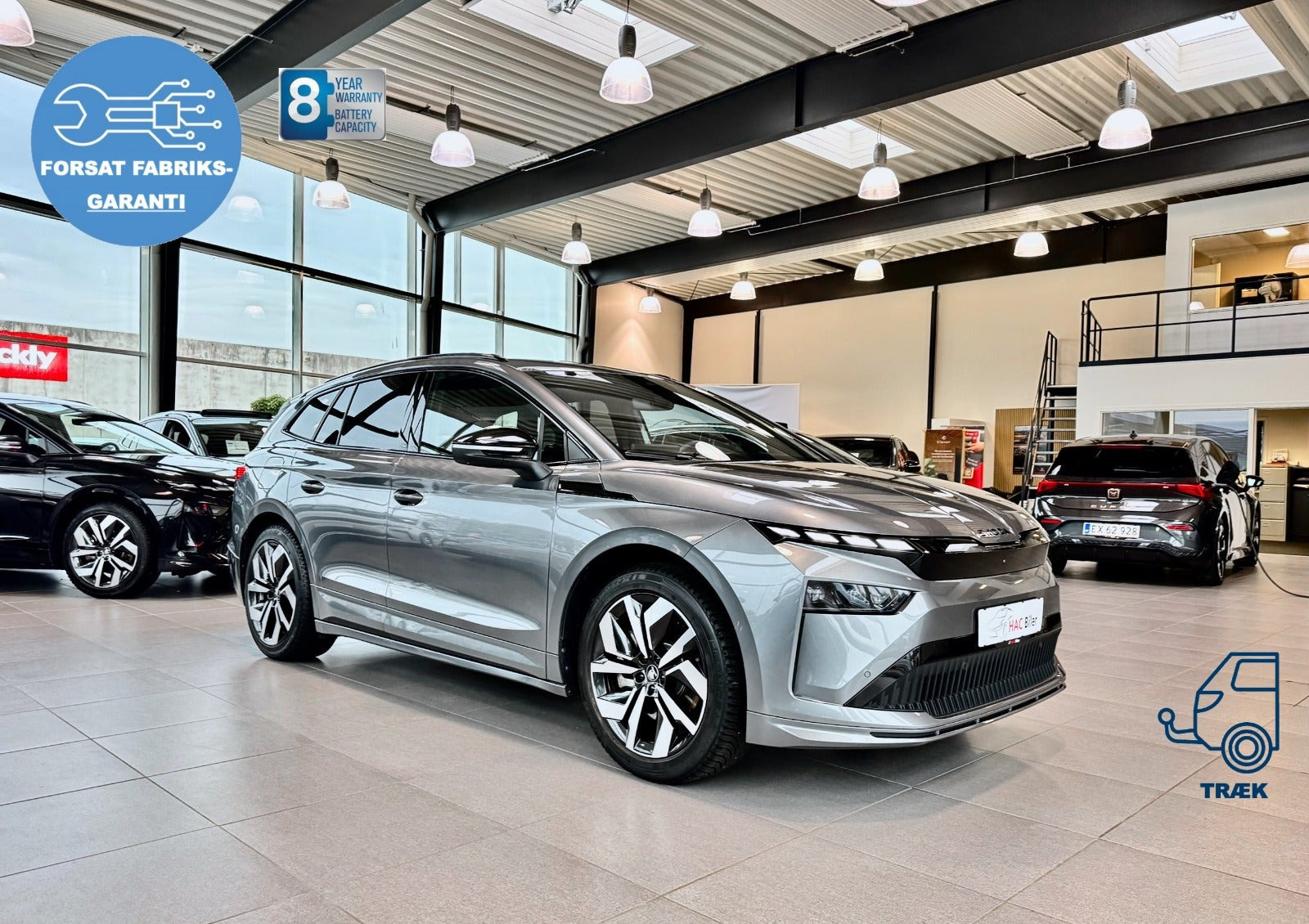 Grå Skoda Enyaq fra 2026