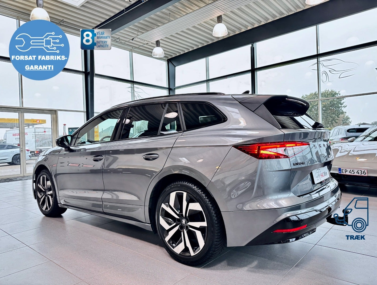 Grå Skoda Enyaq fra 2026
