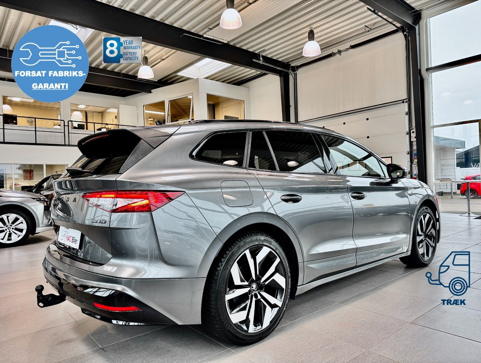 Grå Skoda Enyaq fra 2026