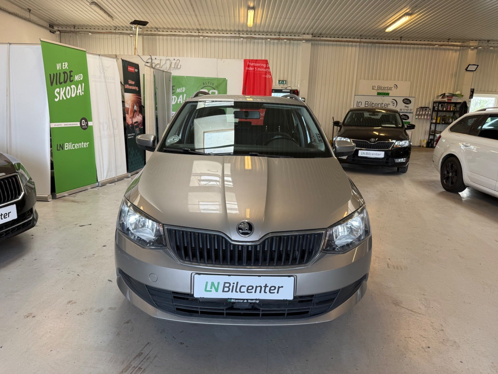 Beige Skoda Fabia fra 2015