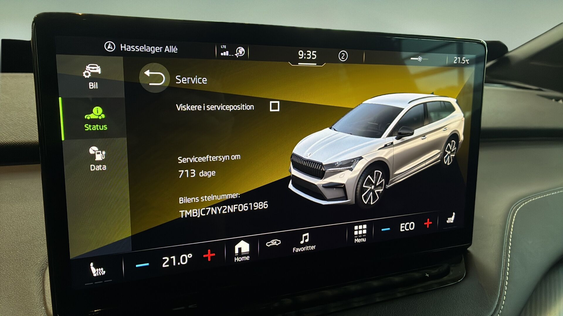 Sort Skoda Enyaq fra 2022