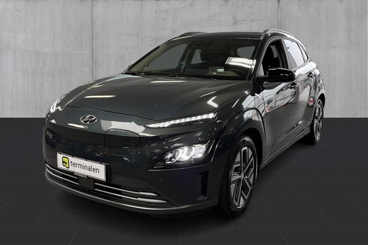 Blå Hyundai Kona fra 2023