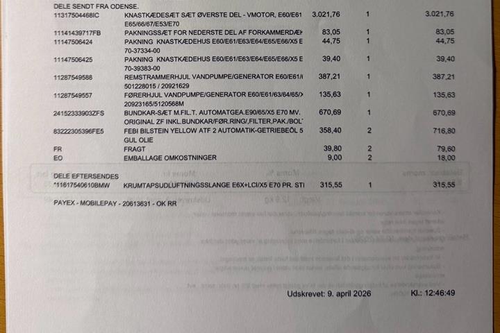 Sort BMW 740Li fra 2005