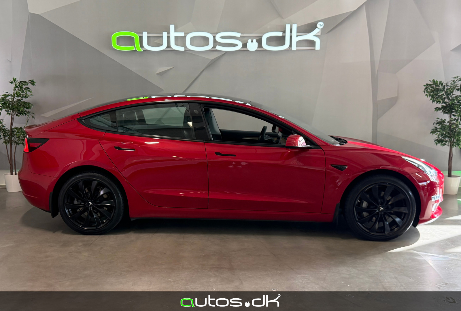 Grå Tesla Model 3 fra 2022