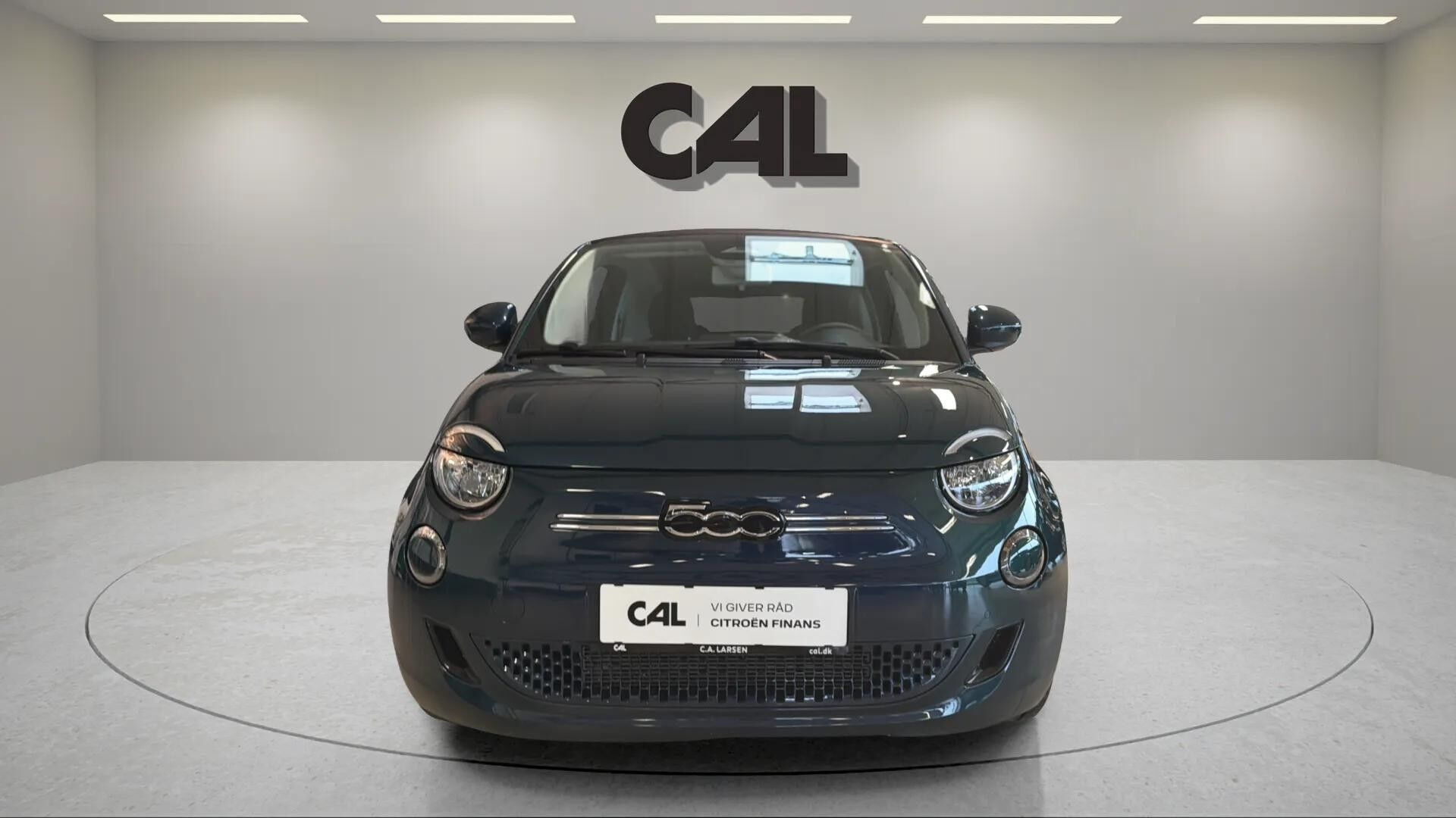Grøn Fiat 500e fra 2023