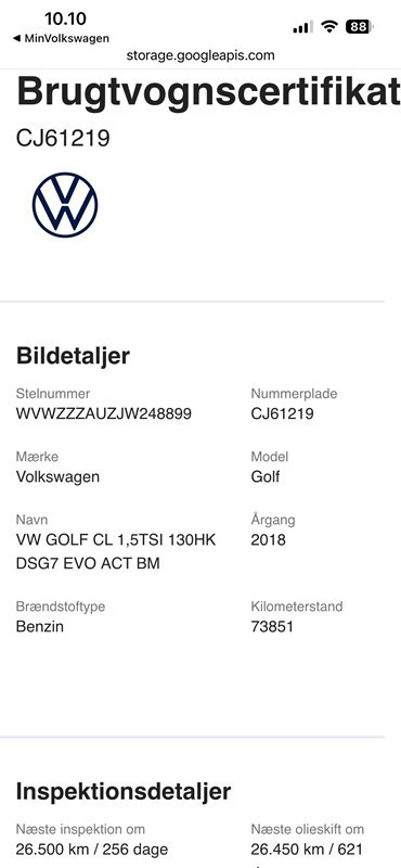 undefined VW Golf fra 2018