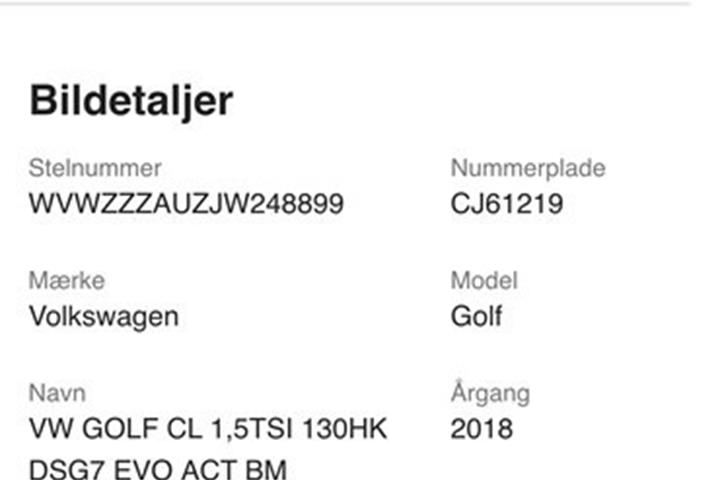 undefined VW Golf fra 2018