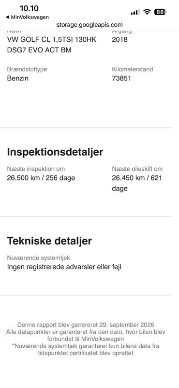 undefined VW Golf fra 2018