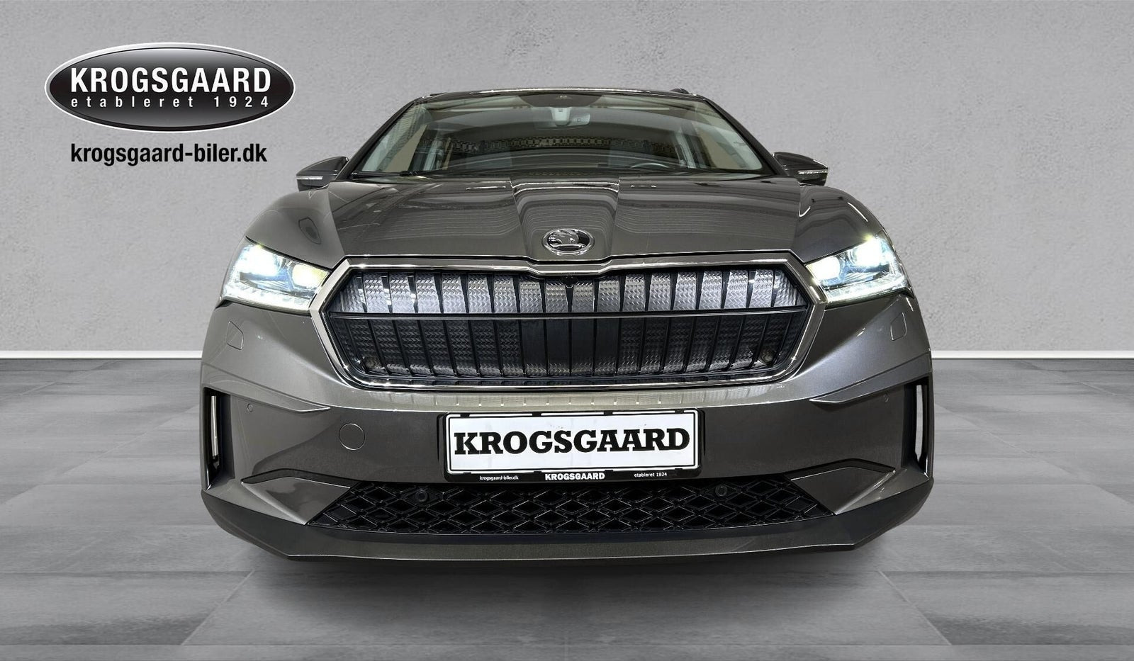 Grå Skoda Enyaq fra 2022