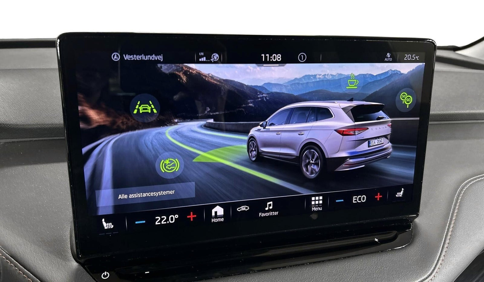 Grå Skoda Enyaq fra 2022