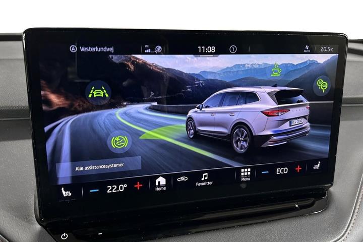 Grå Skoda Enyaq fra 2022