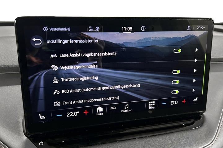 Grå Skoda Enyaq fra 2022