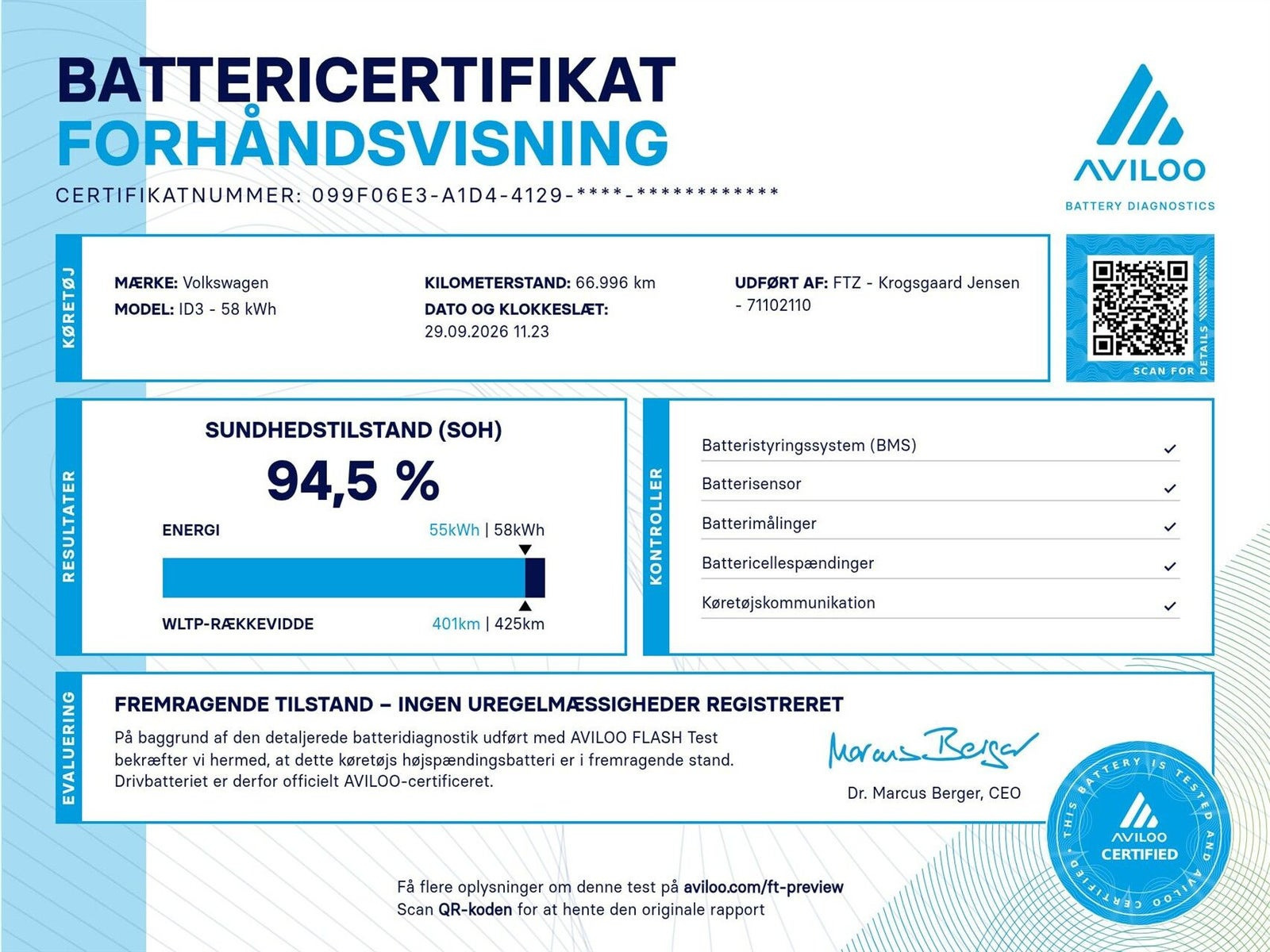 Grå VW ID.3 fra 2024