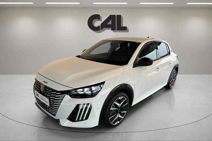 Hvid Peugeot e-208 fra 2025