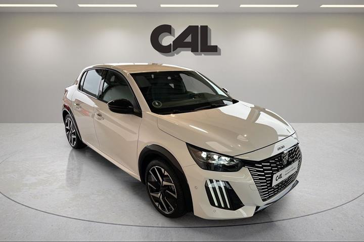 Hvid Peugeot e-208 fra 2025