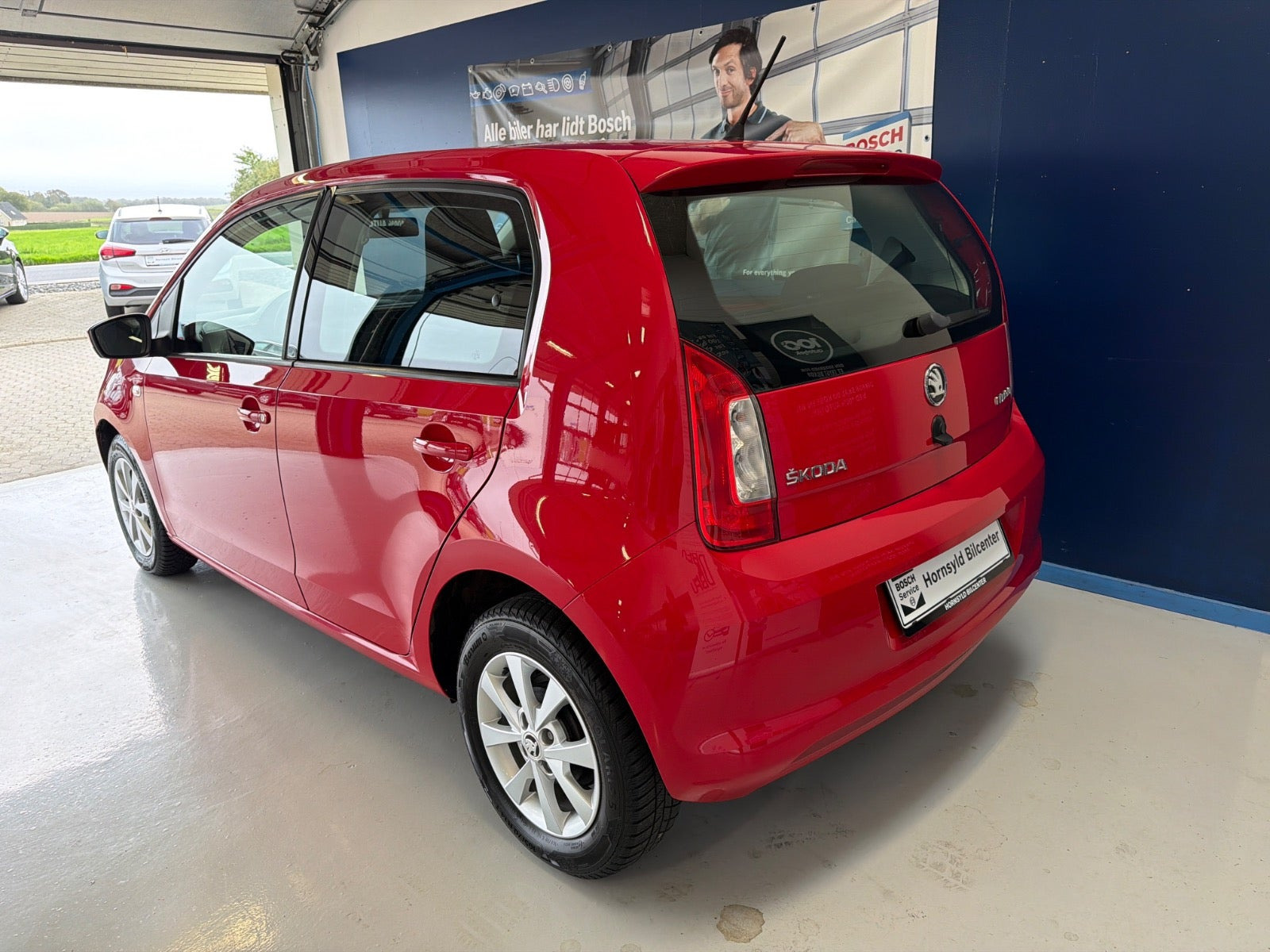 Rød Skoda Citigo fra 2015