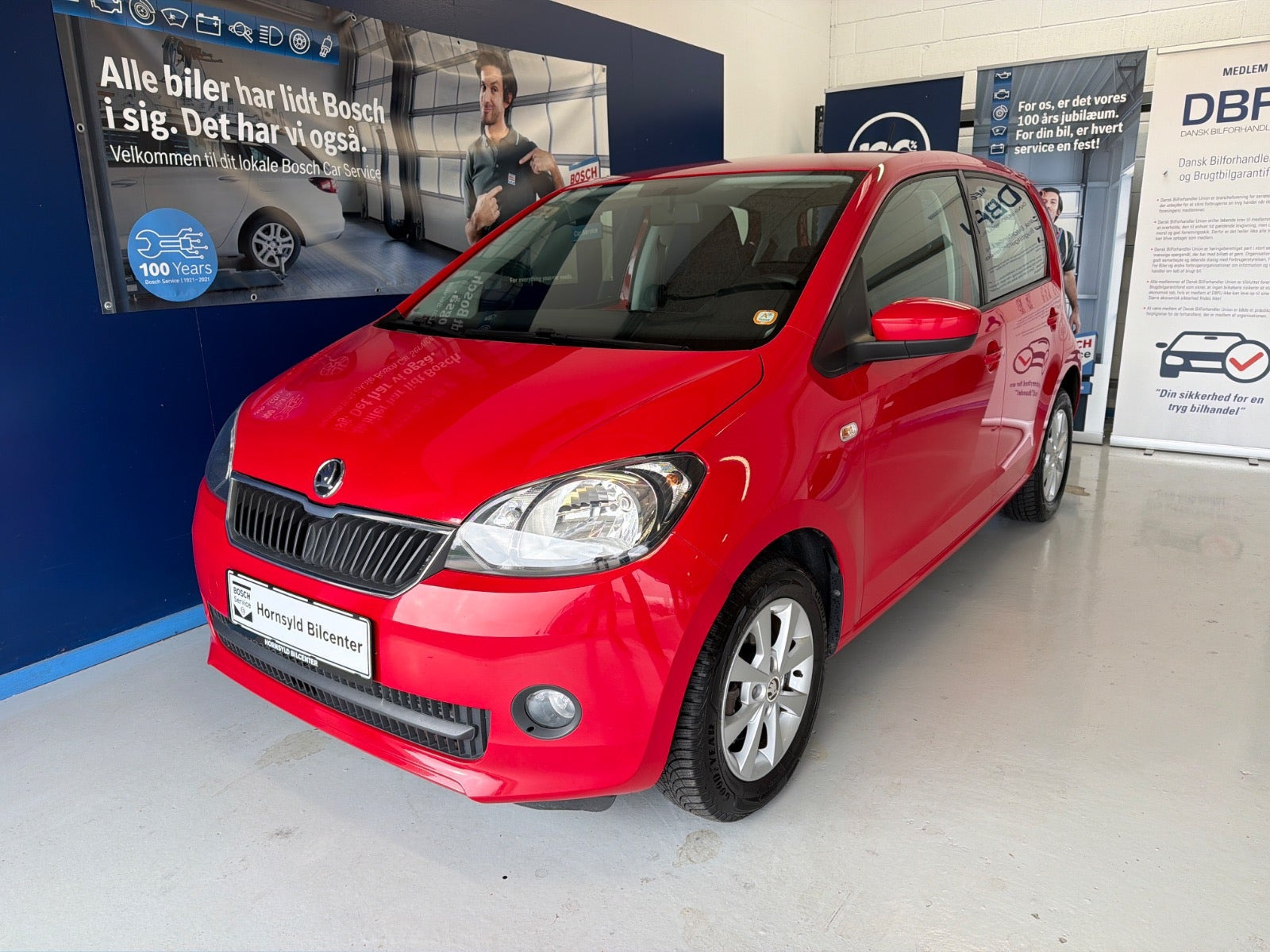 Rød Skoda Citigo fra 2015