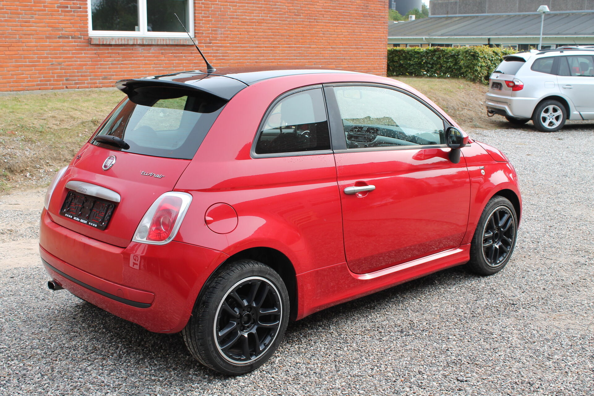 Rød Fiat 500 fra 2012