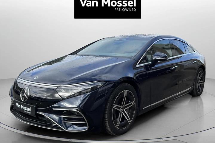 Blå Mercedes EQS 450+ fra 2023