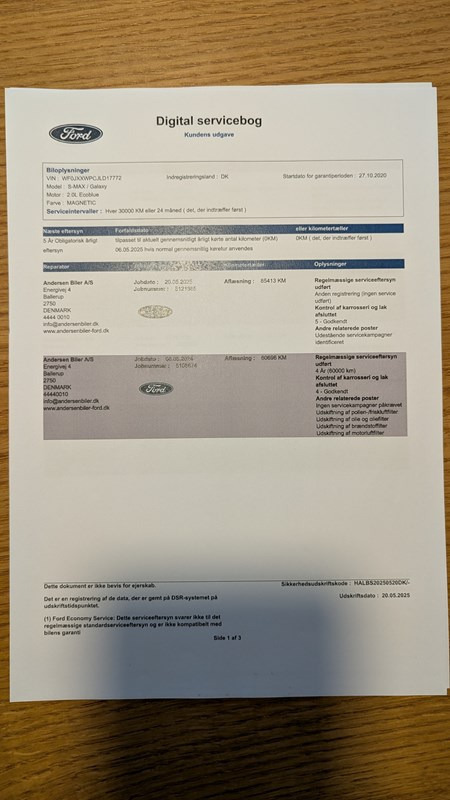 undefined Ford S-MAX fra 2020