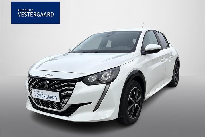 Hvid Peugeot e-208 fra 2021
