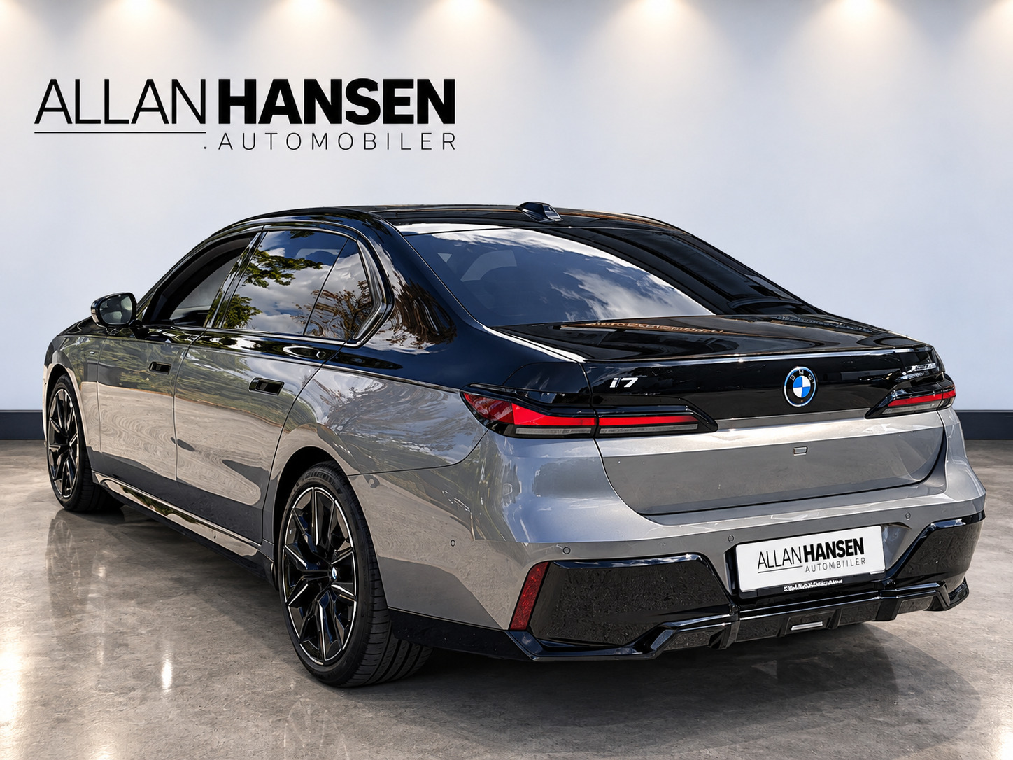 Grå BMW i7 fra 2023