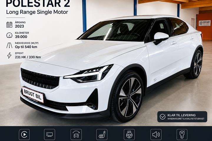 Hvid Polestar 2 fra 2023