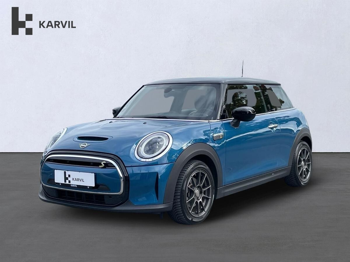 Blå Mini Cooper SE fra 2022