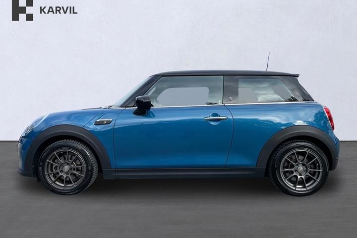 Blå Mini Cooper SE fra 2022
