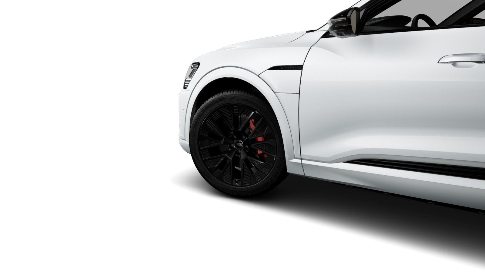 Gul Audi Q8 e-tron fra 2023