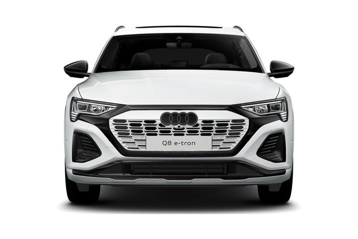 Gul Audi Q8 e-tron fra 2023