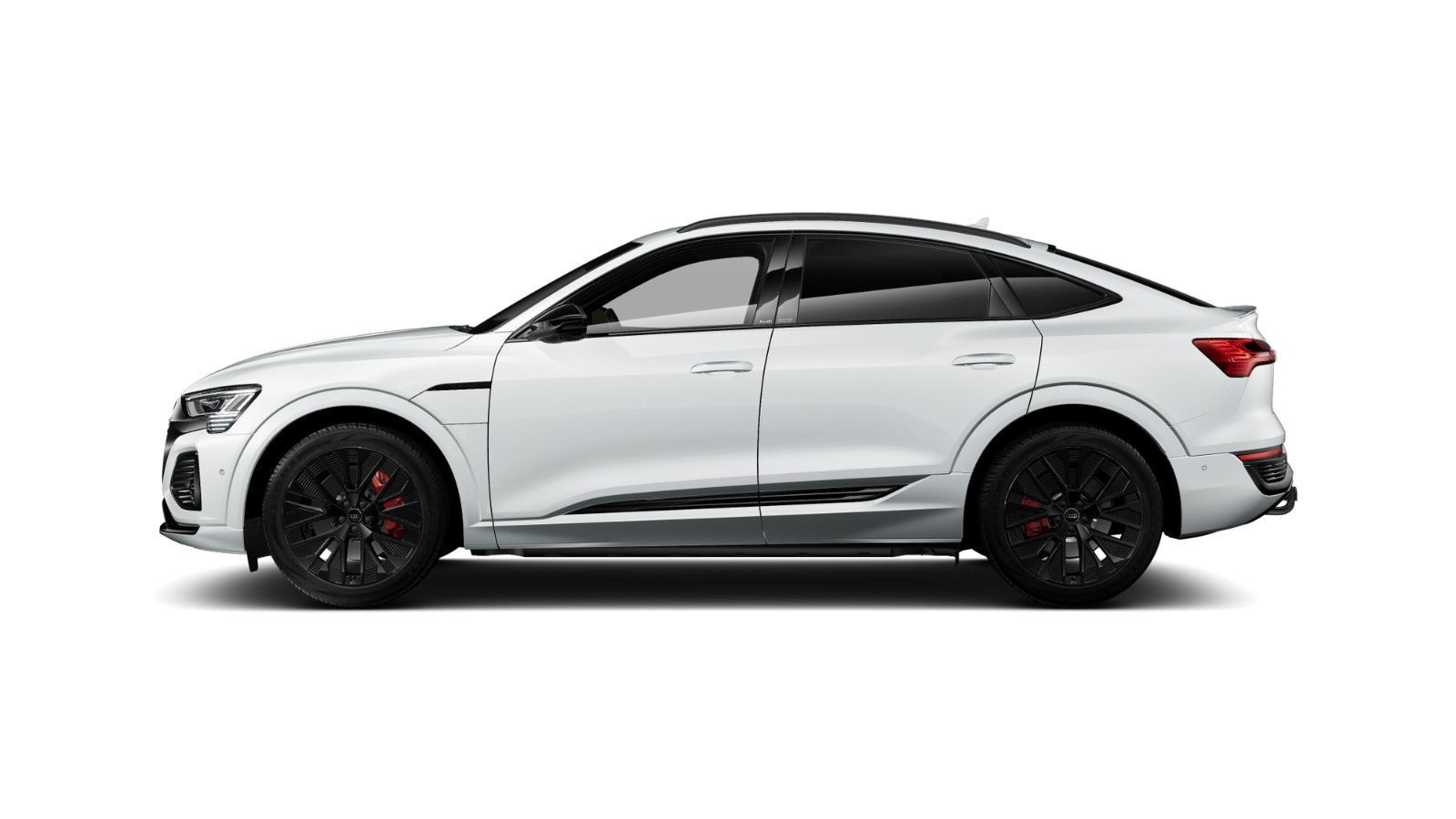 Gul Audi Q8 e-tron fra 2023