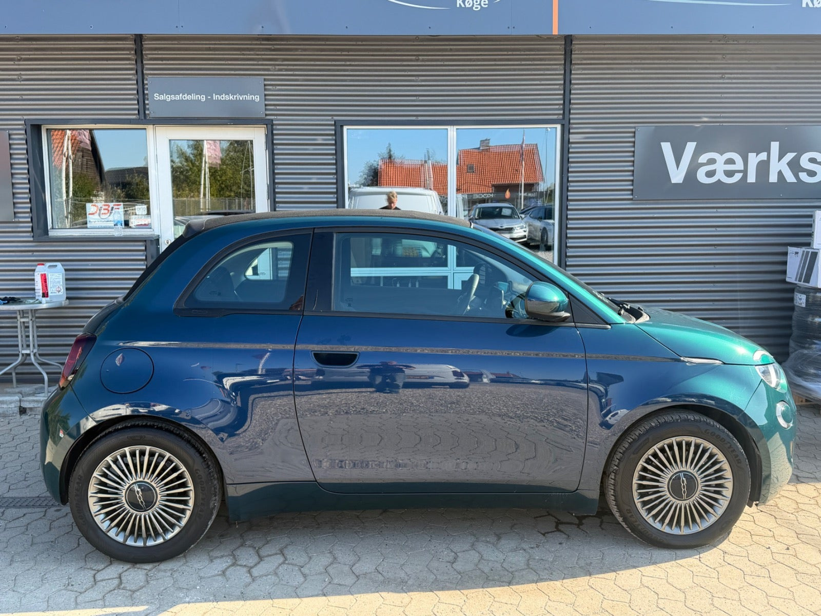 Grøn Fiat 500e fra 2022