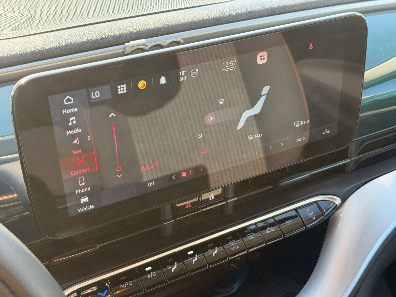 Grøn Fiat 500e fra 2022