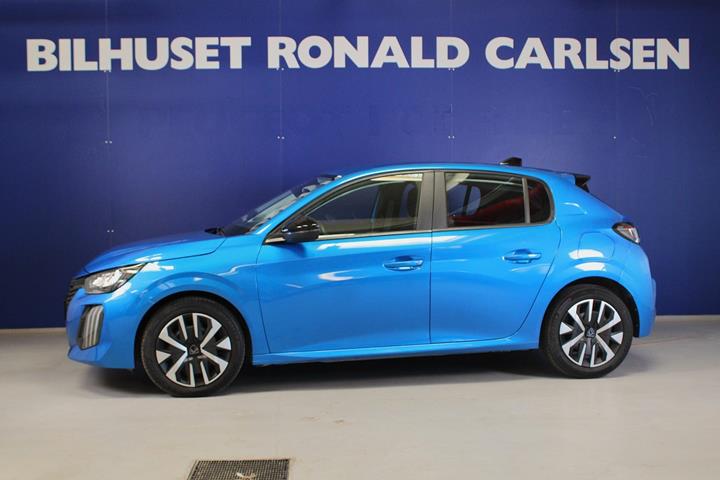 Blå Peugeot 208 fra 2024