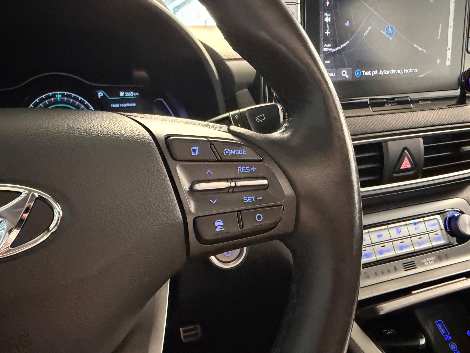 Hvid Hyundai Kona fra 2019