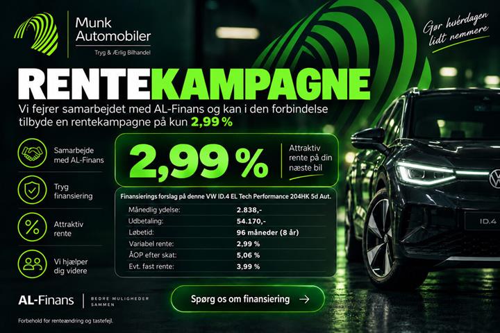 Blå VW ID.4 fra 2022
