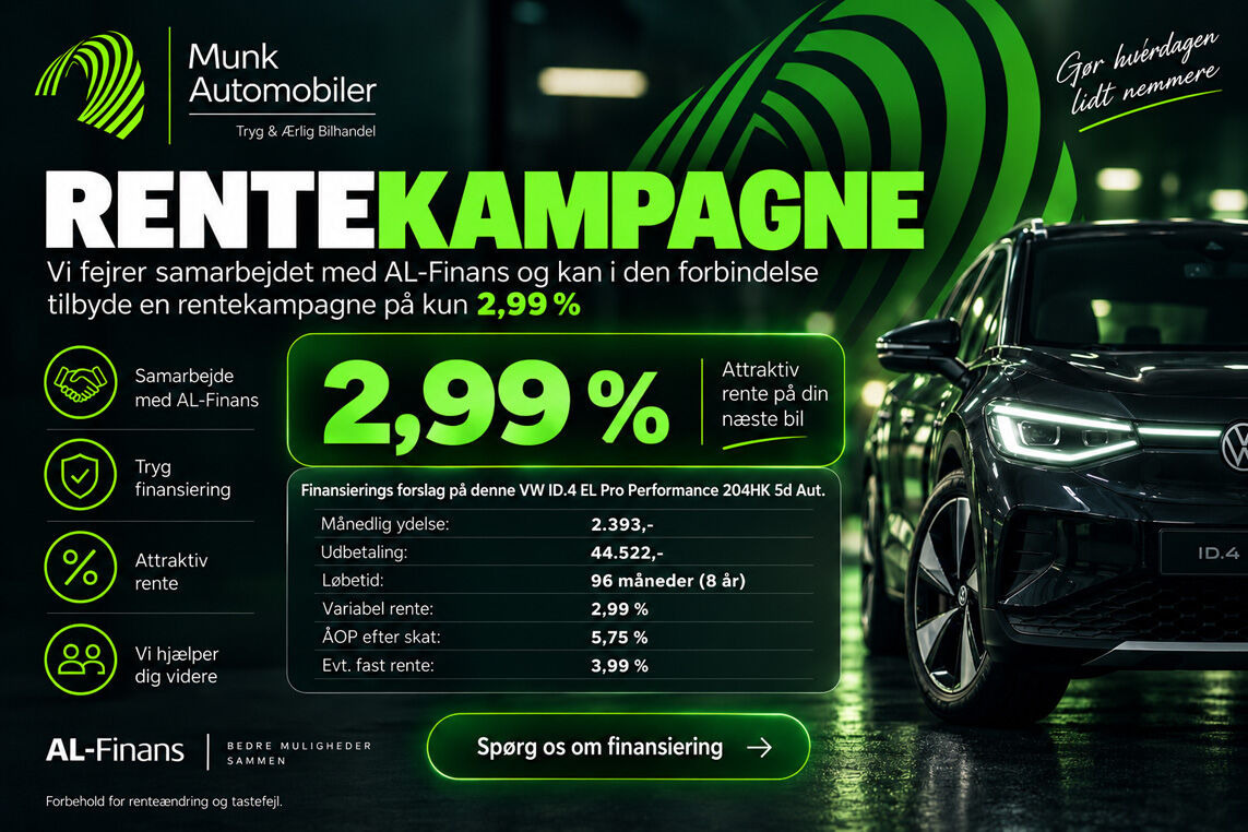 Blå VW ID.4 fra 2022
