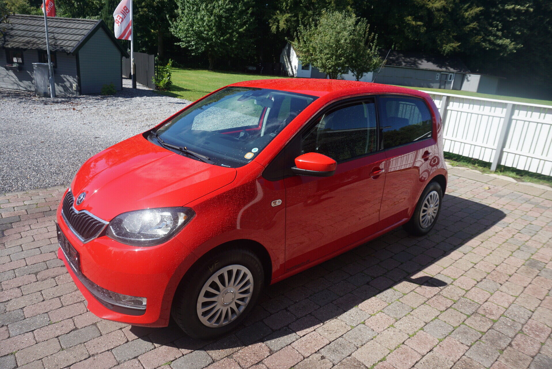 Rød Skoda Citigo fra 2019