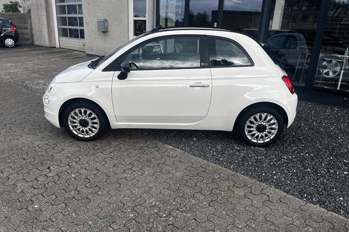 Hvid Fiat 500C fra 2018