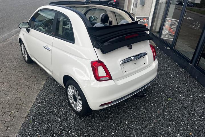 Hvid Fiat 500C fra 2018