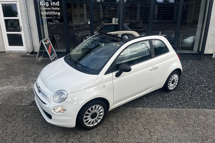 Hvid Fiat 500C fra 2018