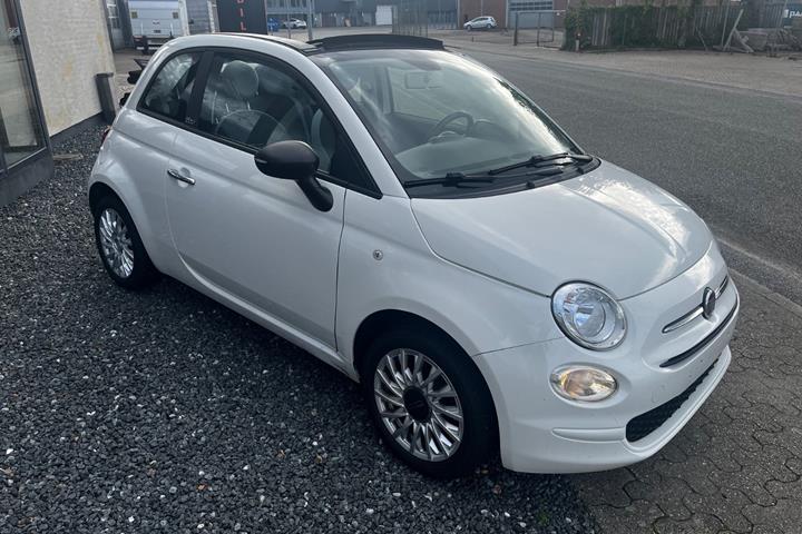 Hvid Fiat 500C fra 2018